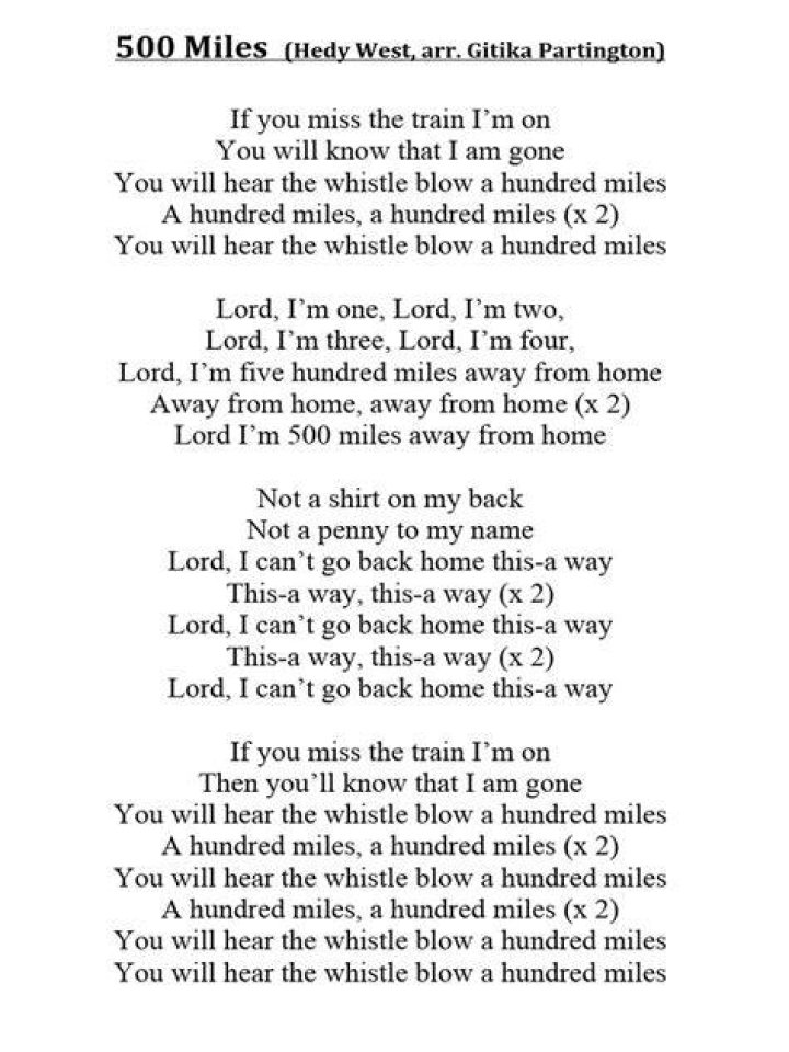And I Walk 500 Miles Lyrics: A Journey Through Music and Meaning