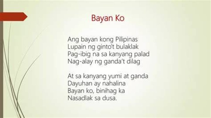 Bayan Kong Pilipinasong Lyrics: A Comprehensive Exploration of its Meaning, History, and Cultural Impact
