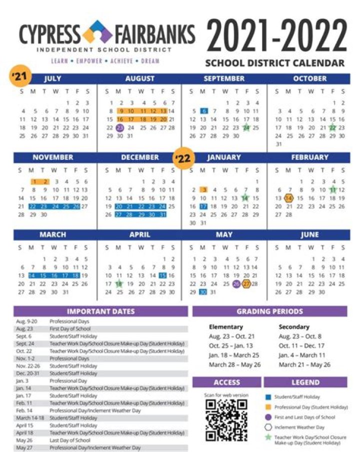 Cy-Fair ISD Calendar 2024-2025: Your Ultimate Guide to Academic Success