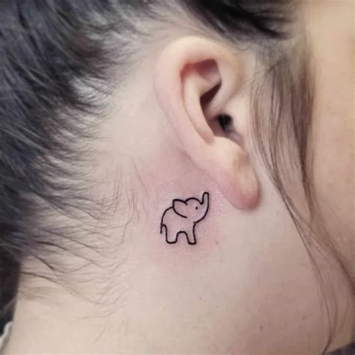 Elephant Tattoo Behind the Ear: A Symbol of Strength, Wisdom, and Individuality