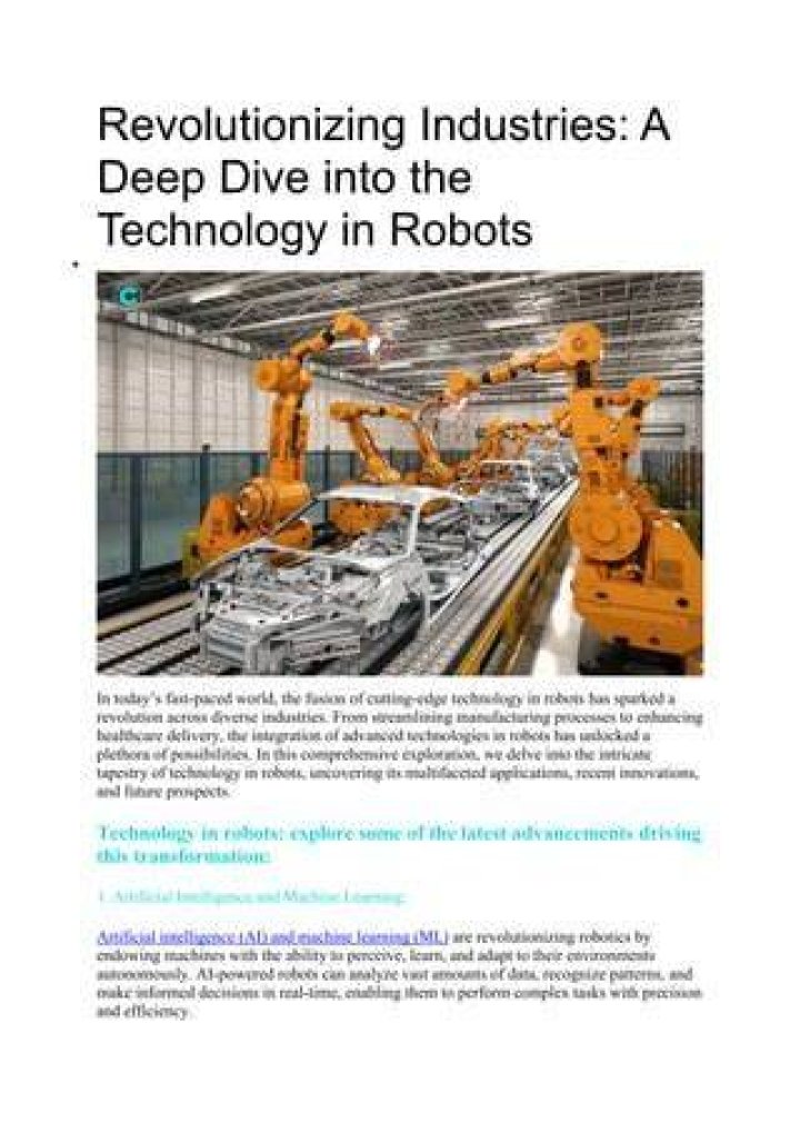 Exploring the Cutting-Edge World of Robot GI: Revolutionizing Industries and Beyond