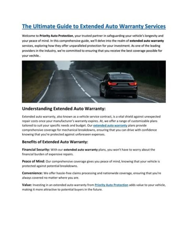 Extended Auto Warranty Comparison: The Ultimate Guide to Protect Your Investment