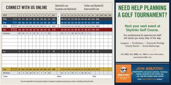 Skylinks Golf Course Scorecard: Your Ultimate Guide to a Perfect Golfing Experience