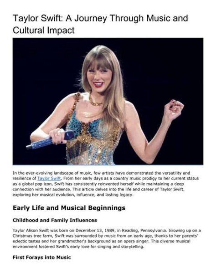 Taylor Swift's Journey: The Rise, Achievements, and Impact