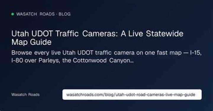 Understanding UDOT Traffic in Utah: A Comprehensive Guide