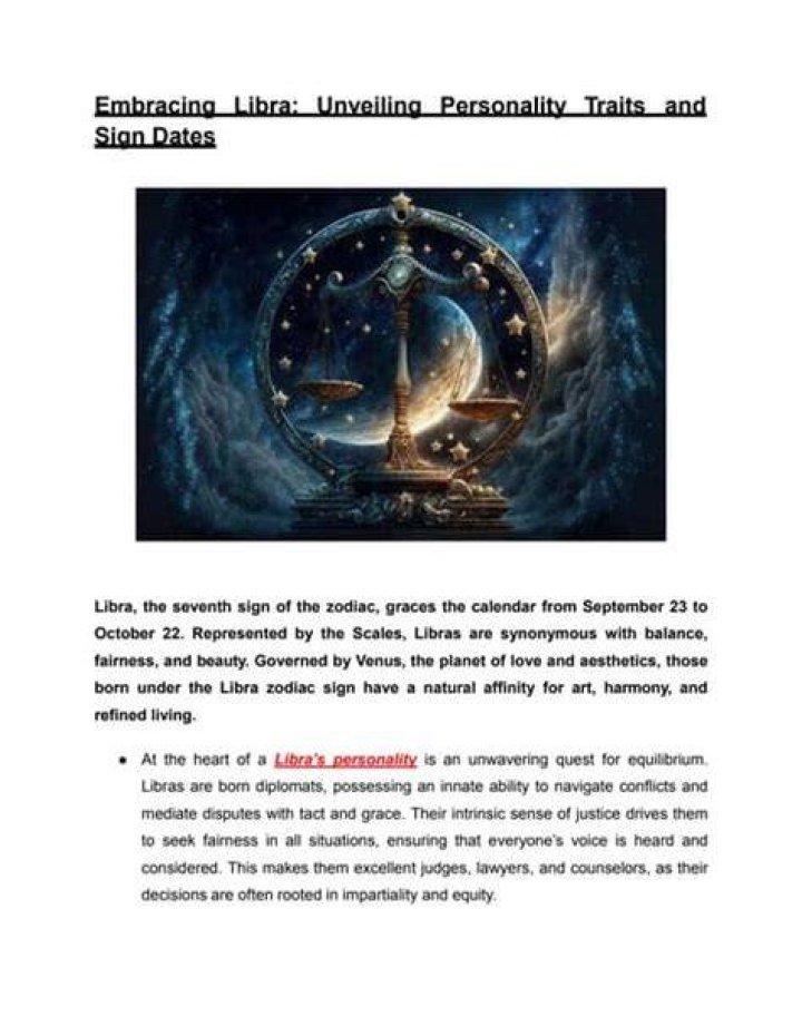 Unveiling the Fascinating Horoscope Personality of Libra