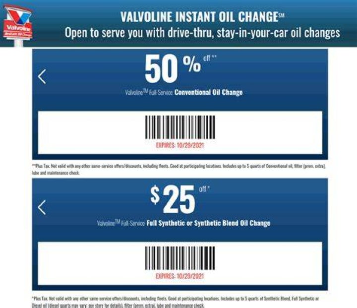 Valvoline 50% Off Oil Change: Save Big While Protecting Your Engine